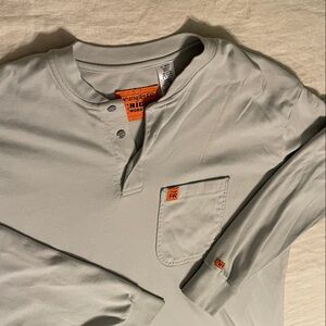 Wrangler FR Riggs Workwear Gray Long Sleeve Shirt